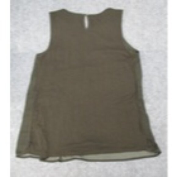 Dolan Womens Tank Top Medium Left Coast Collection Green Sleeveless Pleated New - Picture 7 of 16